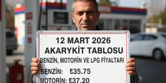 12 Mart 2026 Akaryakıt Tablosu: Benzin, Motorin ve LPG Fiyatları