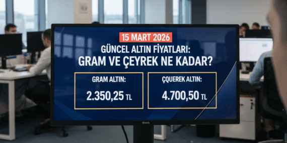 15 Mart 2026 Güncel Altın Fiyatları: Gram ve Çeyrek Ne Kadar?