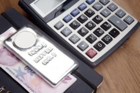 Silver Bar and calculator